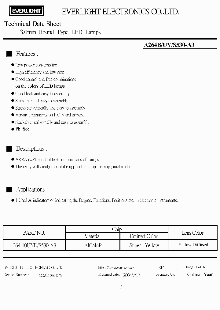 A264B-UY-S530-A3-15_8800213.PDF Datasheet