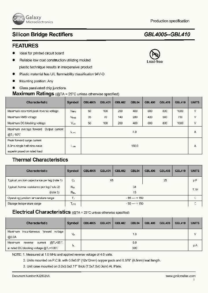 GBL410_8809505.PDF Datasheet