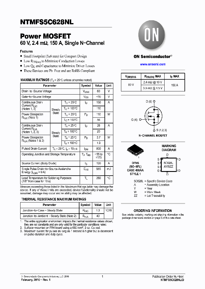 NTMFS5C628NL_8809596.PDF Datasheet