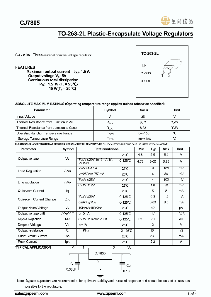 CJ7805-TO263-2L_8819969.PDF Datasheet