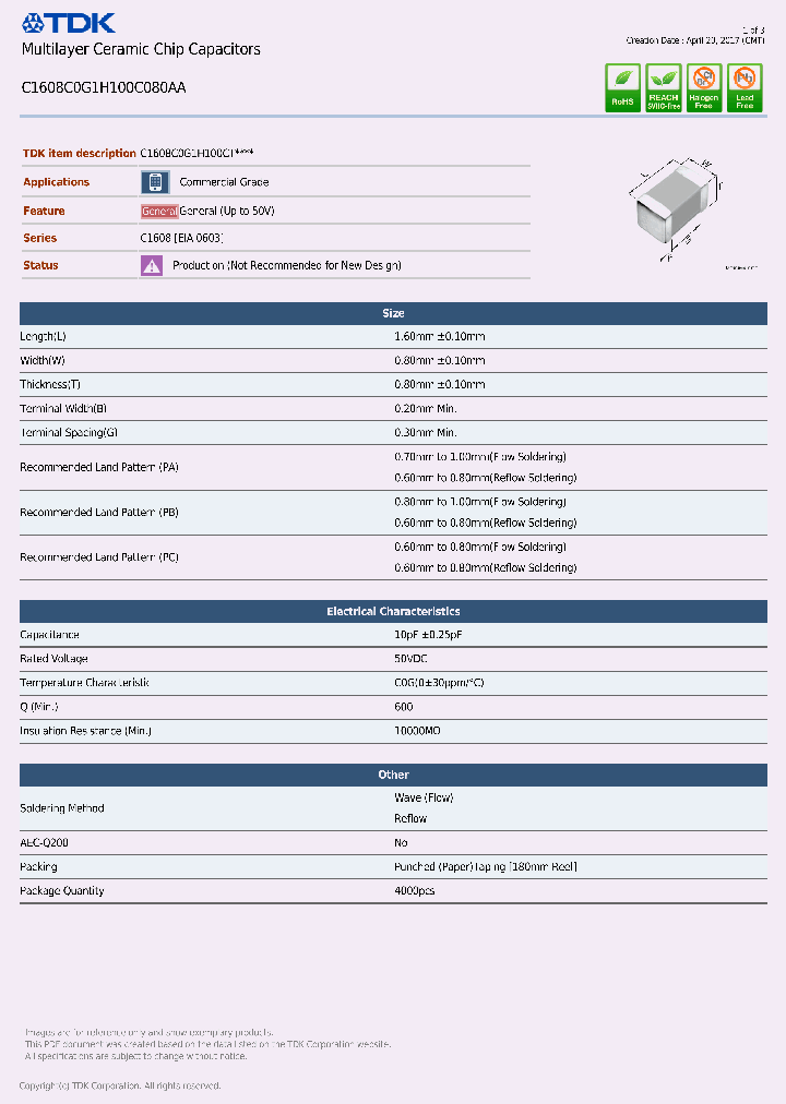 C1608C0G1H100C080AA-17_8821349.PDF Datasheet