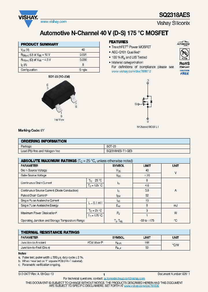 SQ2337ES_8822137.PDF Datasheet