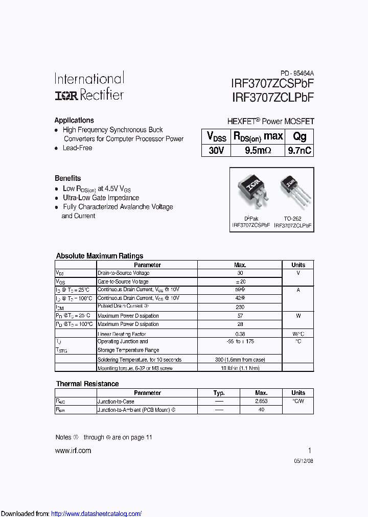 IRF3707ZCSTRRP_8838341.PDF Datasheet