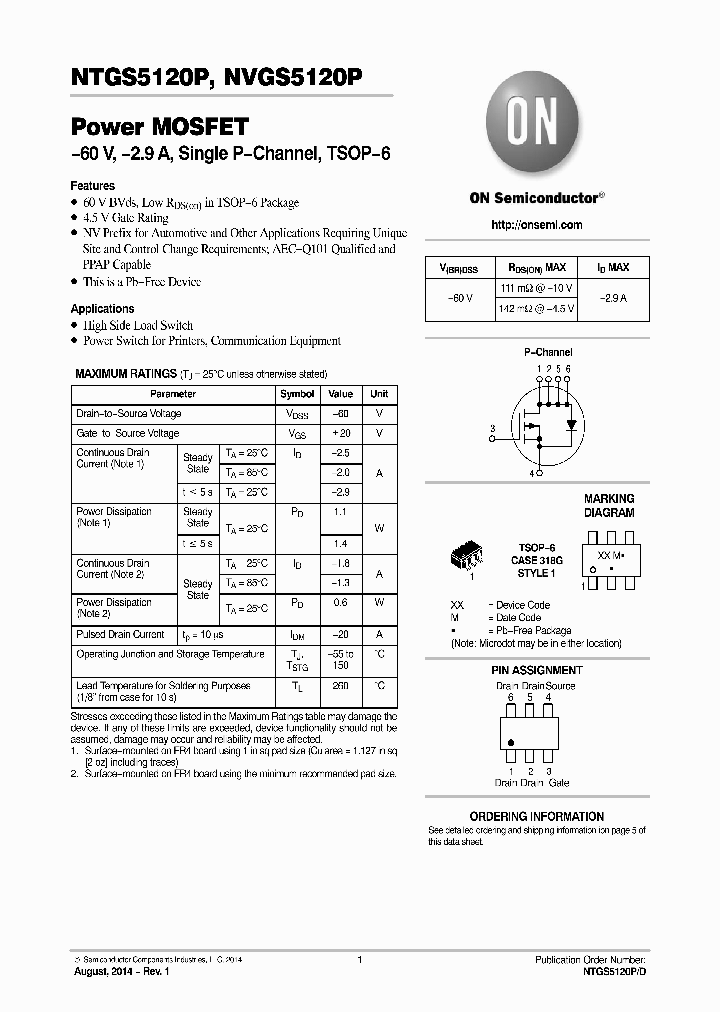 NVGS5120PT1G_8836013.PDF Datasheet