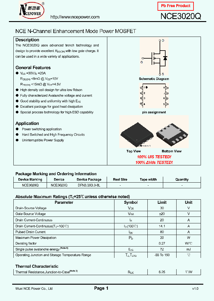 NCE3020Q_8836956.PDF Datasheet