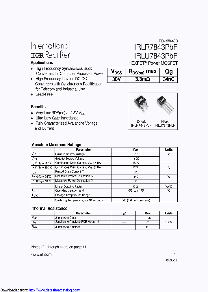 IRLR7843TRLPBF_8846896.PDF Datasheet