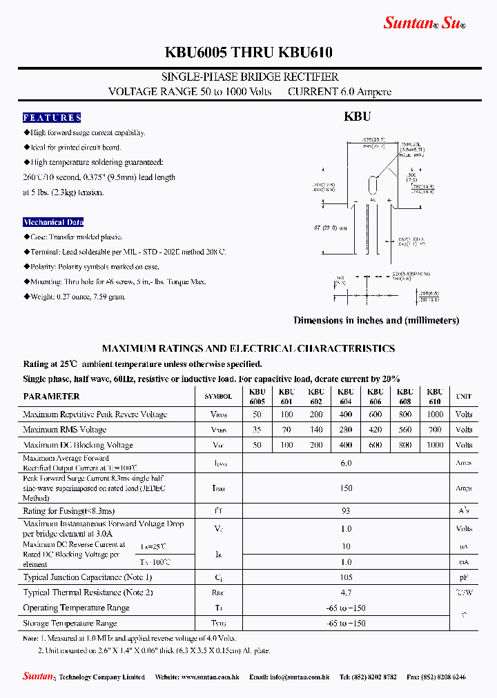 KBU610_8844006.PDF Datasheet