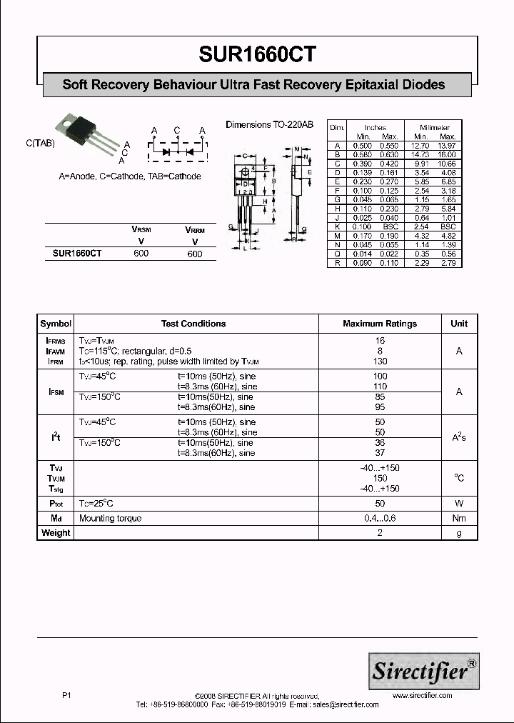 SUR1660CT_8845029.PDF Datasheet