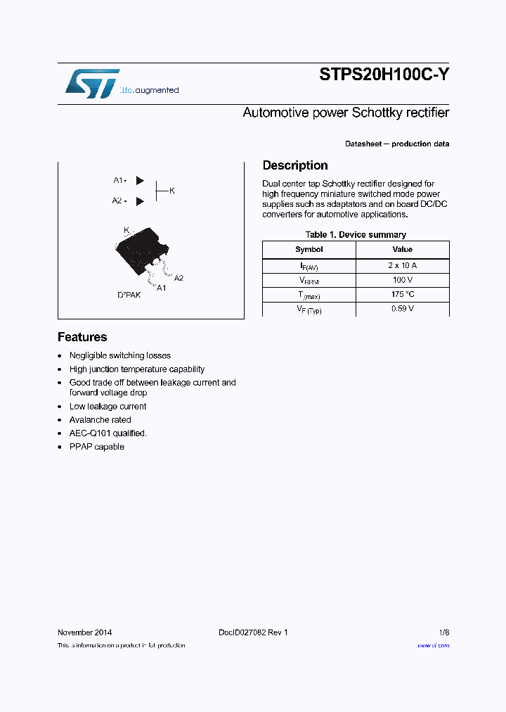 STPS20H100C-Y_8845375.PDF Datasheet