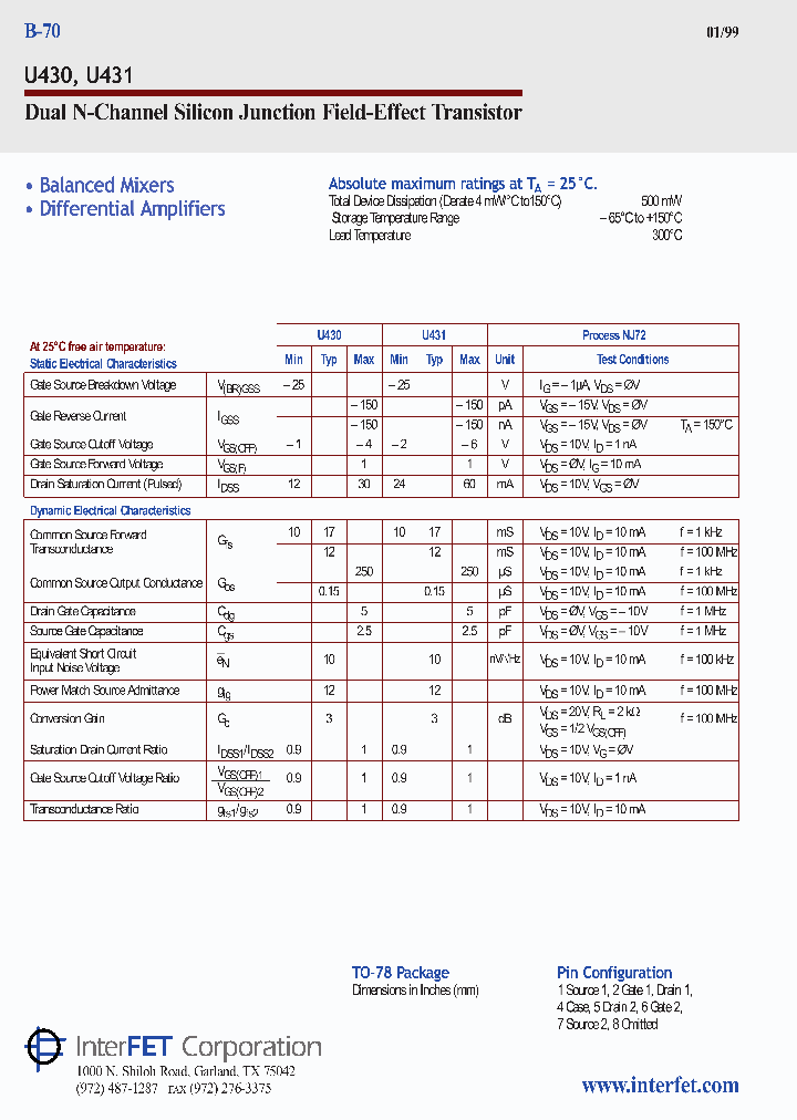 U430_8850062.PDF Datasheet