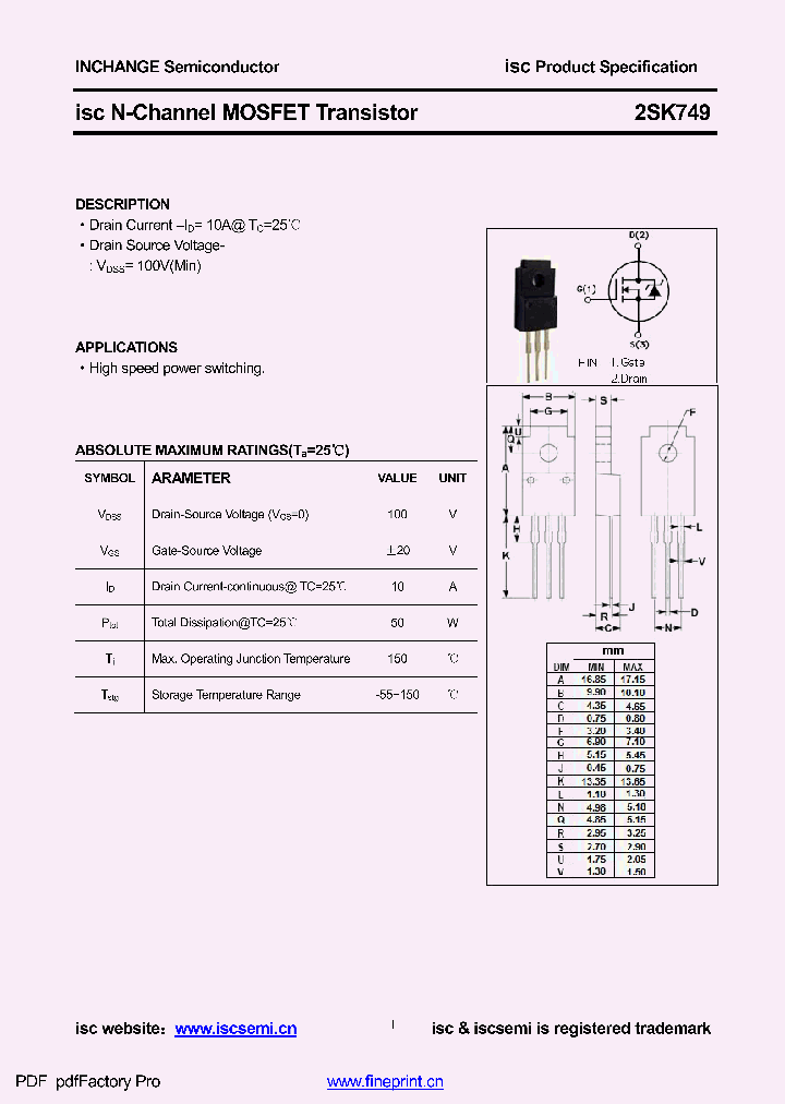 2SK749_8850050.PDF Datasheet