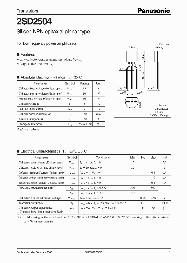 2SD2504_8851437.PDF Datasheet