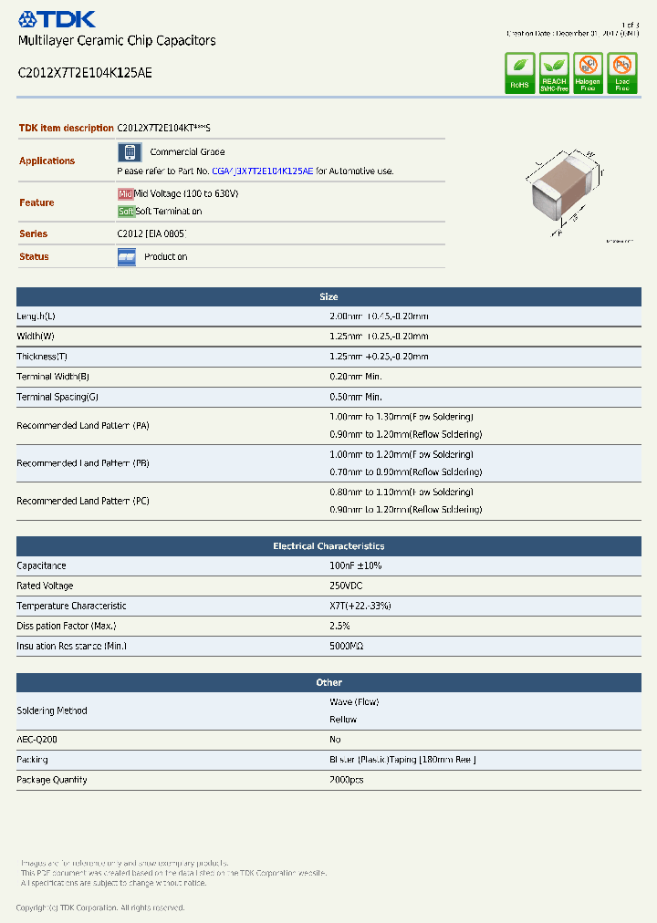 C2012X7T2E104K125AE-17_8851594.PDF Datasheet