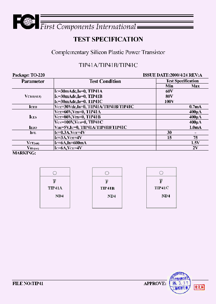 TIP41_8851421.PDF Datasheet