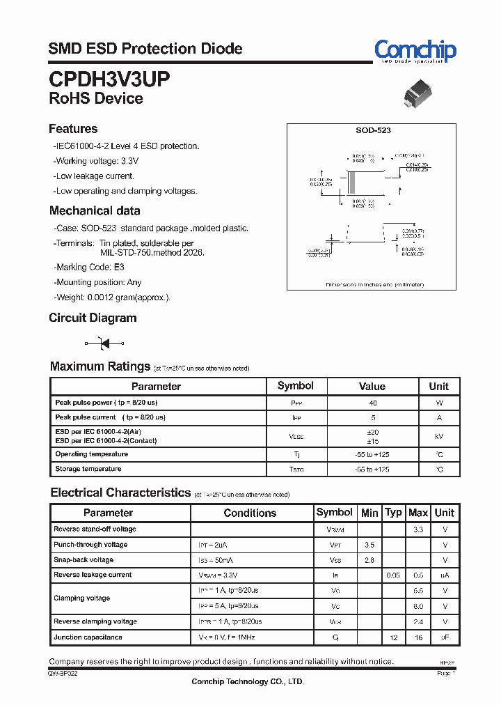 CPDH3V3UP_8859952.PDF Datasheet