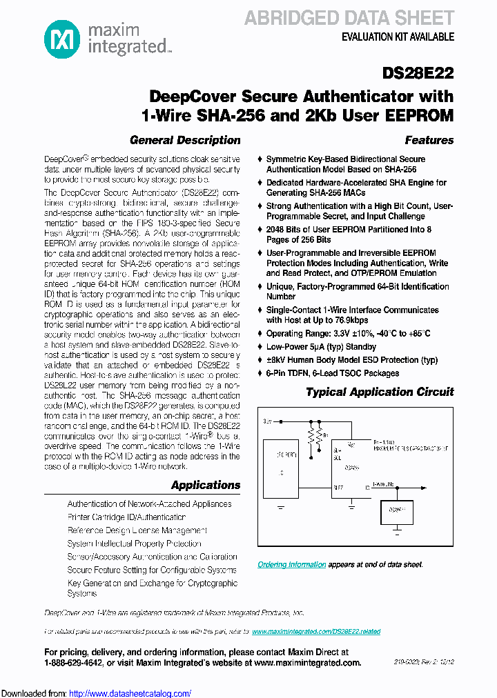 DS28E22P-W311TW_8864537.PDF Datasheet
