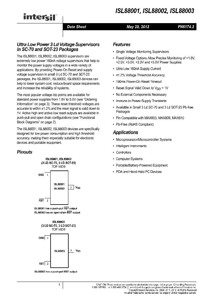 ISL88001_8865073.PDF Datasheet
