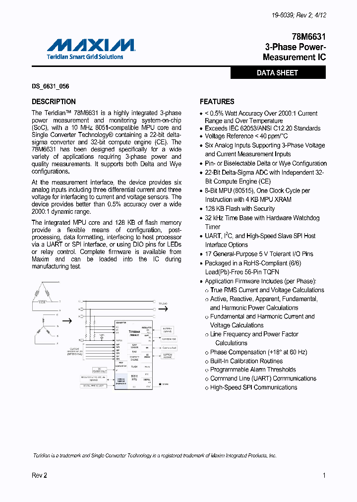 78M6631-IMRF_8865355.PDF Datasheet