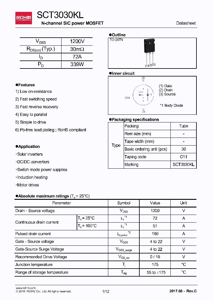 SCT3030KL_8867374.PDF Datasheet