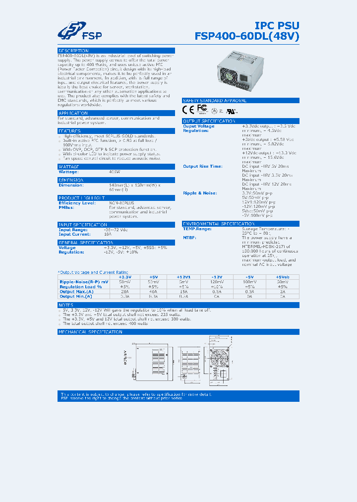 FSP400-60DL-15_8866711.PDF Datasheet