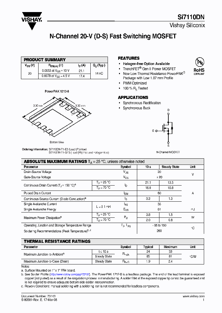 SI7110DN_8867648.PDF Datasheet