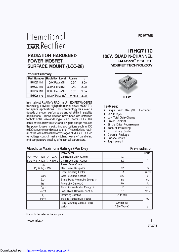 IRHQ7110SCS_8874380.PDF Datasheet