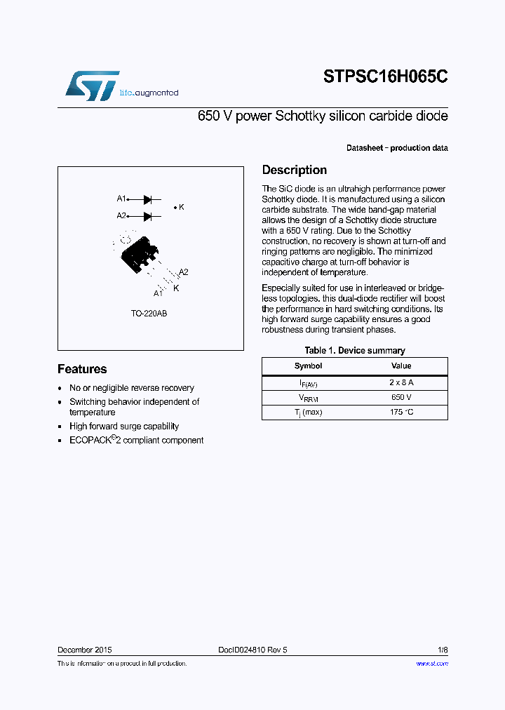 STPSC16H065CT_8892520.PDF Datasheet