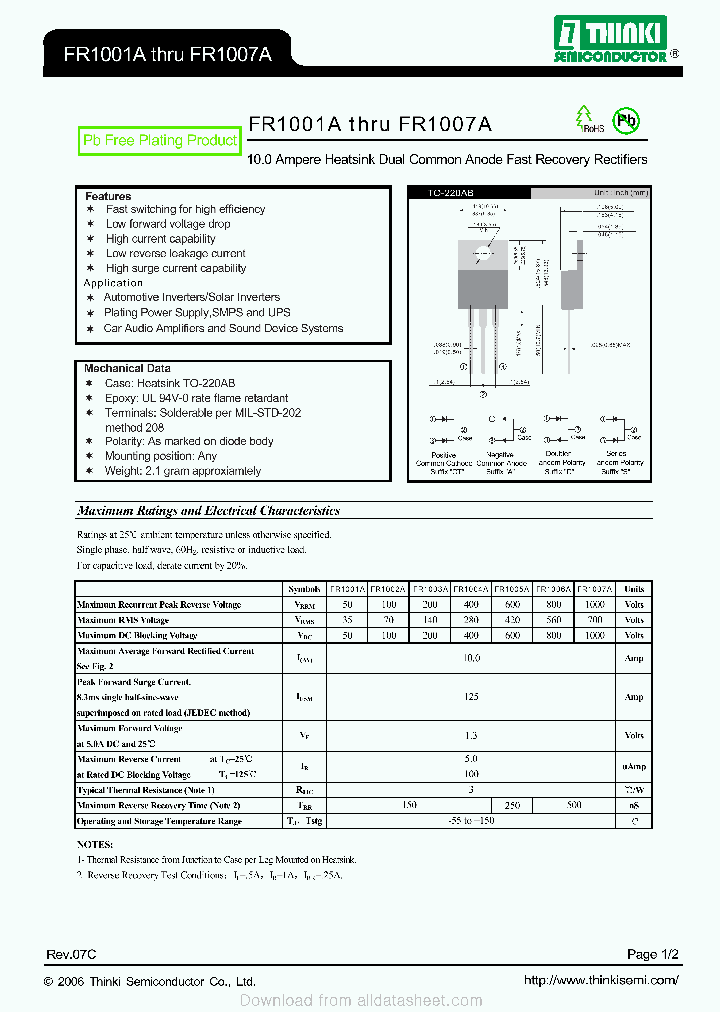 FR1001A-17_8896169.PDF Datasheet