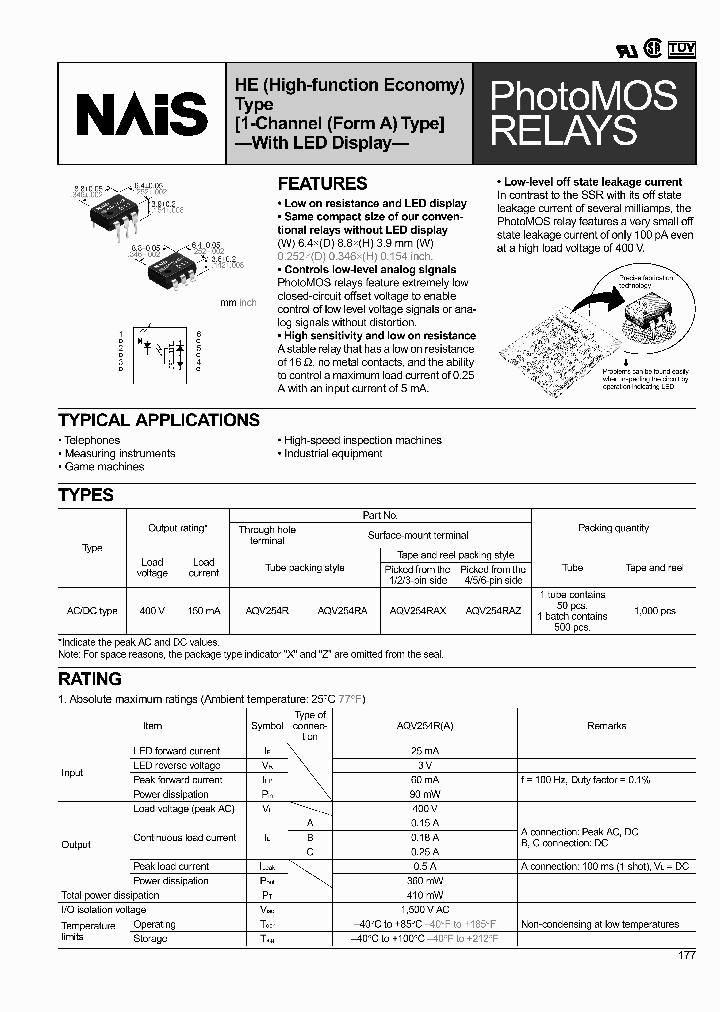 AQV254RAX_8898589.PDF Datasheet