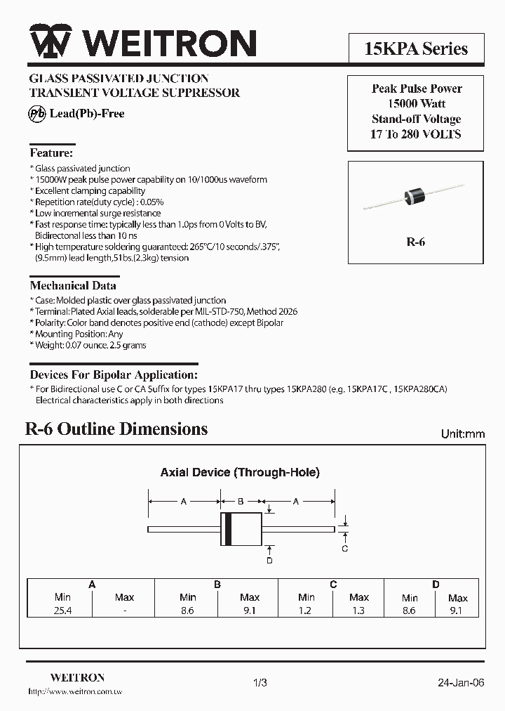 15KPA180CA_8898882.PDF Datasheet