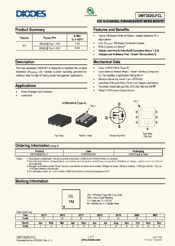 DMT3020LFCL_8899441.PDF Datasheet