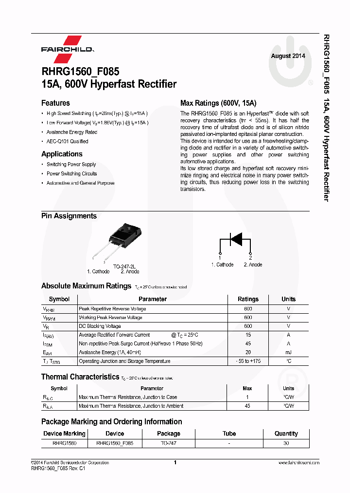 RHRG1560_8899819.PDF Datasheet