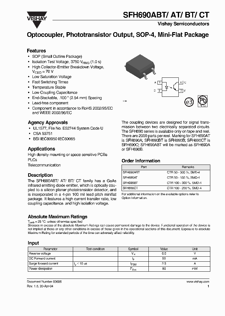 SFH690ABT_8900108.PDF Datasheet