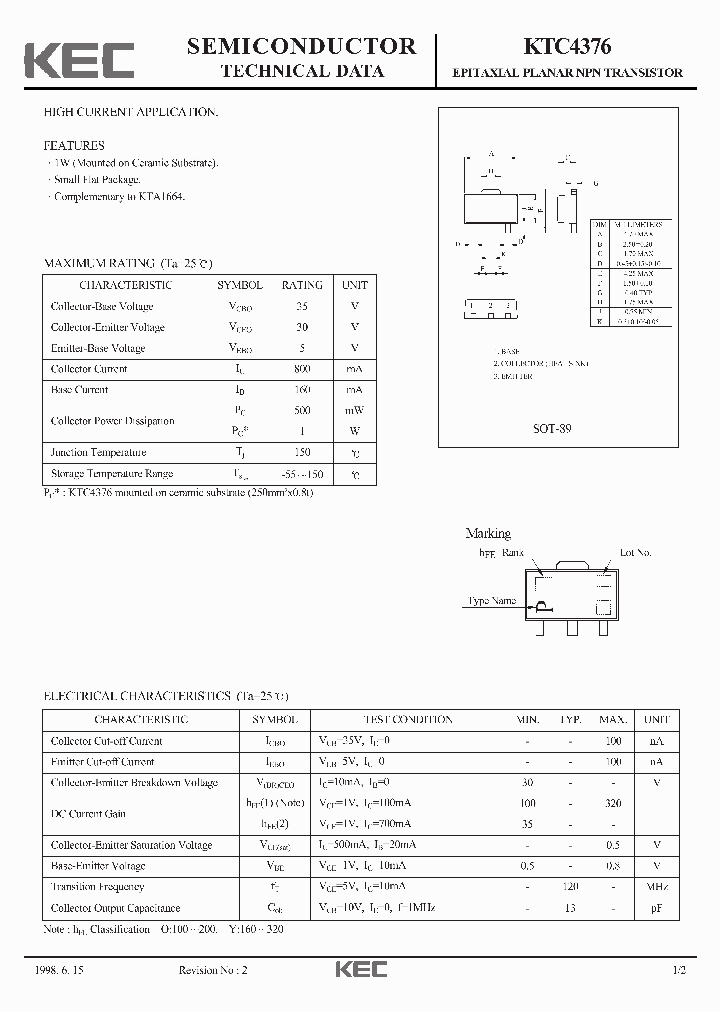 KTC4376-15_8900744.PDF Datasheet