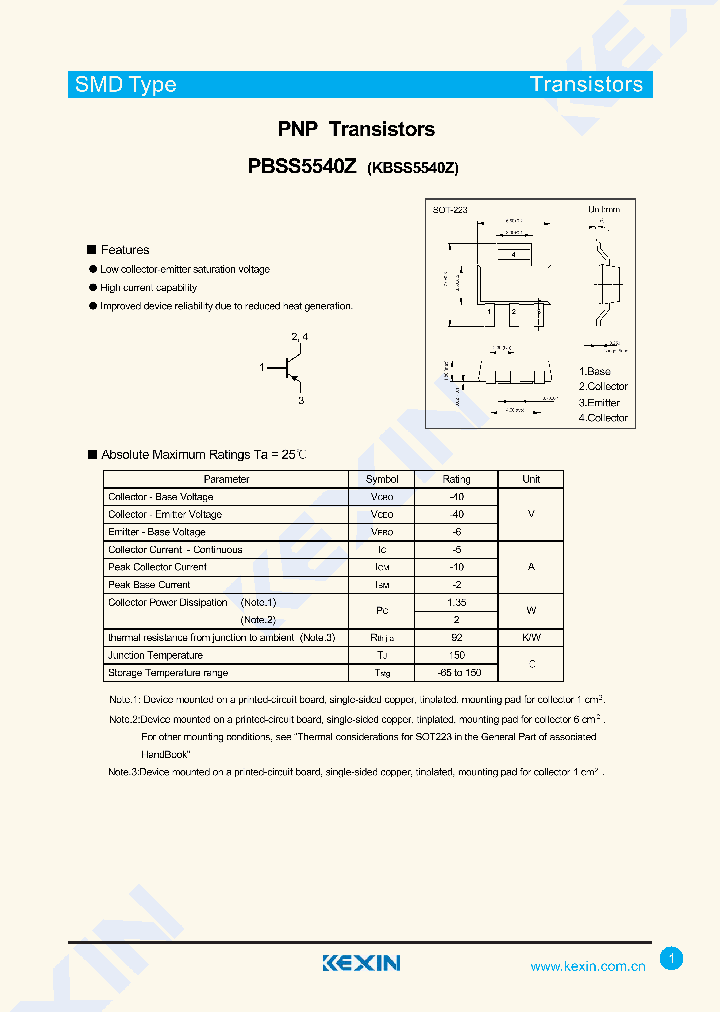 PBSS5540Z-15_8901766.PDF Datasheet