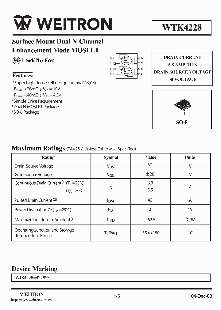 WTK4228_8902027.PDF Datasheet