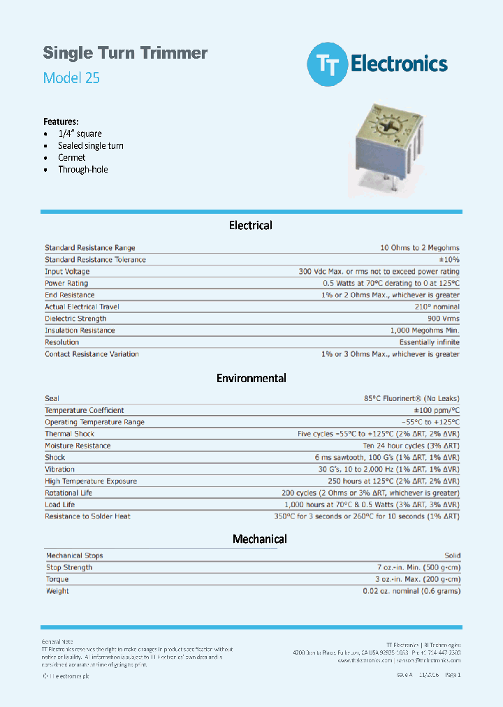 25PR10KLFAP_8905115.PDF Datasheet