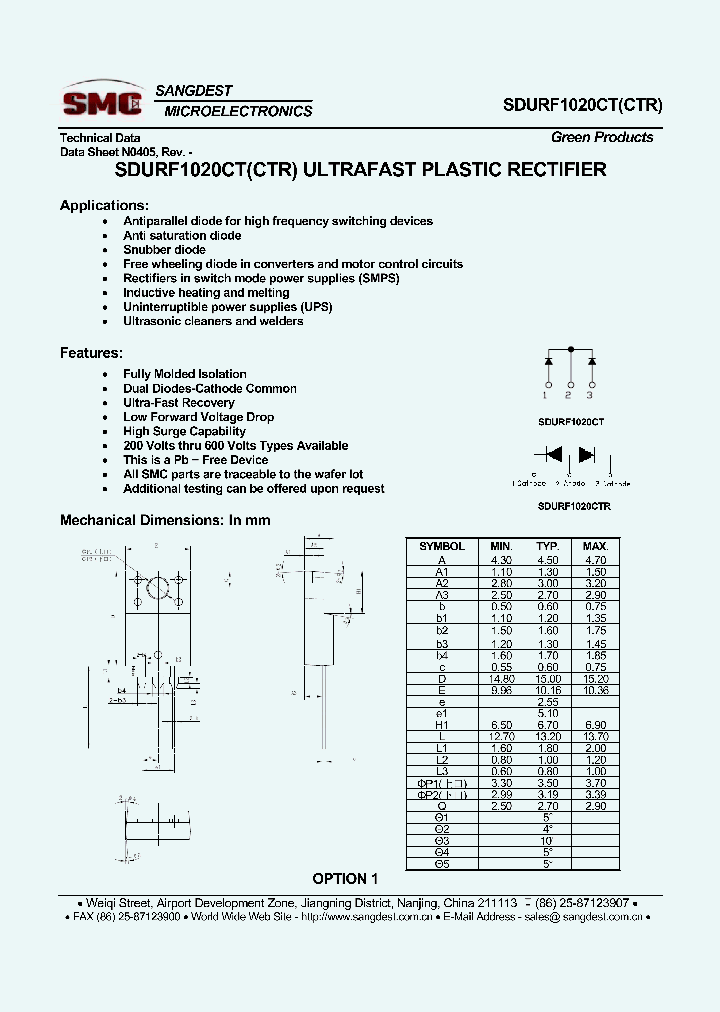 SDURF1020CT_8906964.PDF Datasheet