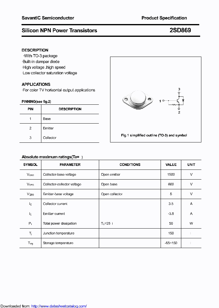 2SD869_8911002.PDF Datasheet