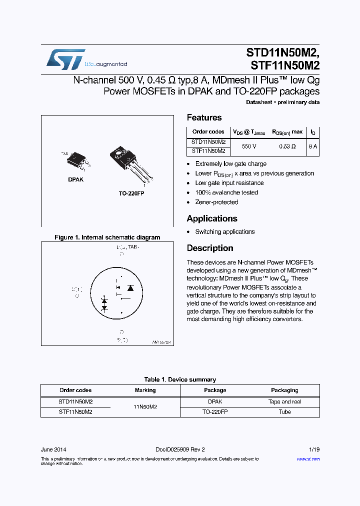 STF11N50M2_8914576.PDF Datasheet