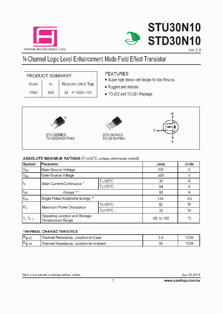 STD30N10_8915013.PDF Datasheet