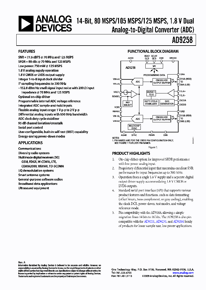 AD9258_8916627.PDF Datasheet