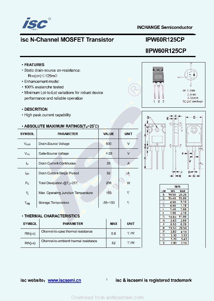 IIPW60R125CP_8926840.PDF Datasheet