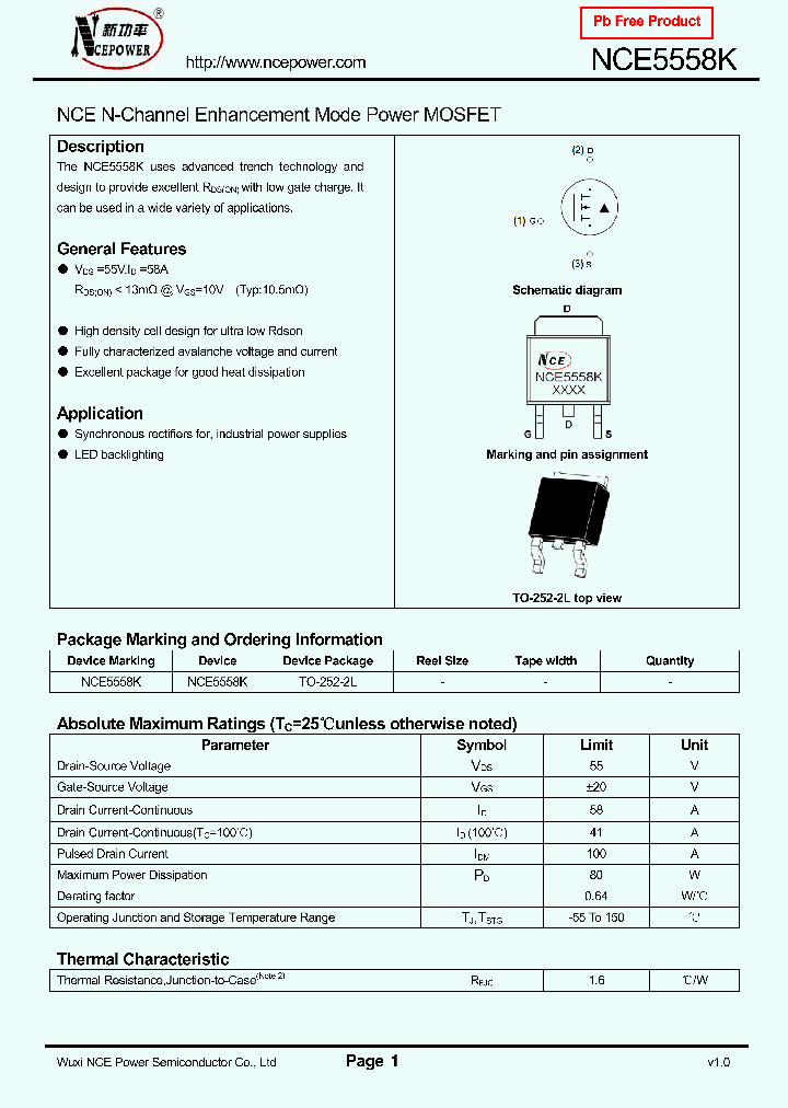 NCE5558K_8927956.PDF Datasheet