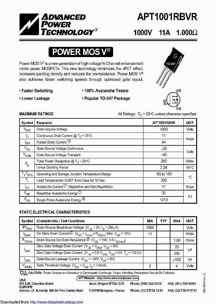 APT1001RBVRG_8936722.PDF Datasheet