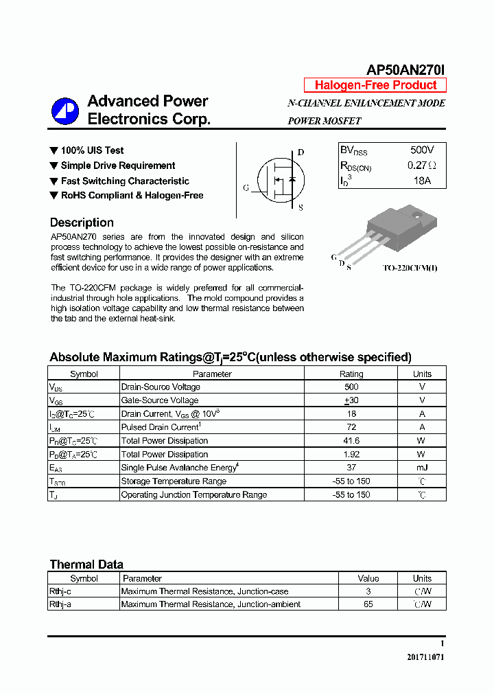 AP50AN270I_8938286.PDF Datasheet