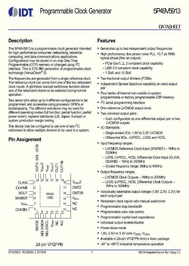 5P49V5913_8938787.PDF Datasheet