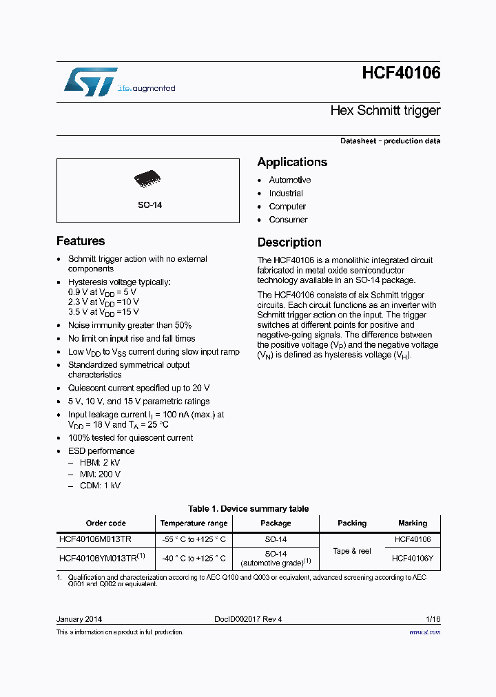 HCF40106_8940843.PDF Datasheet