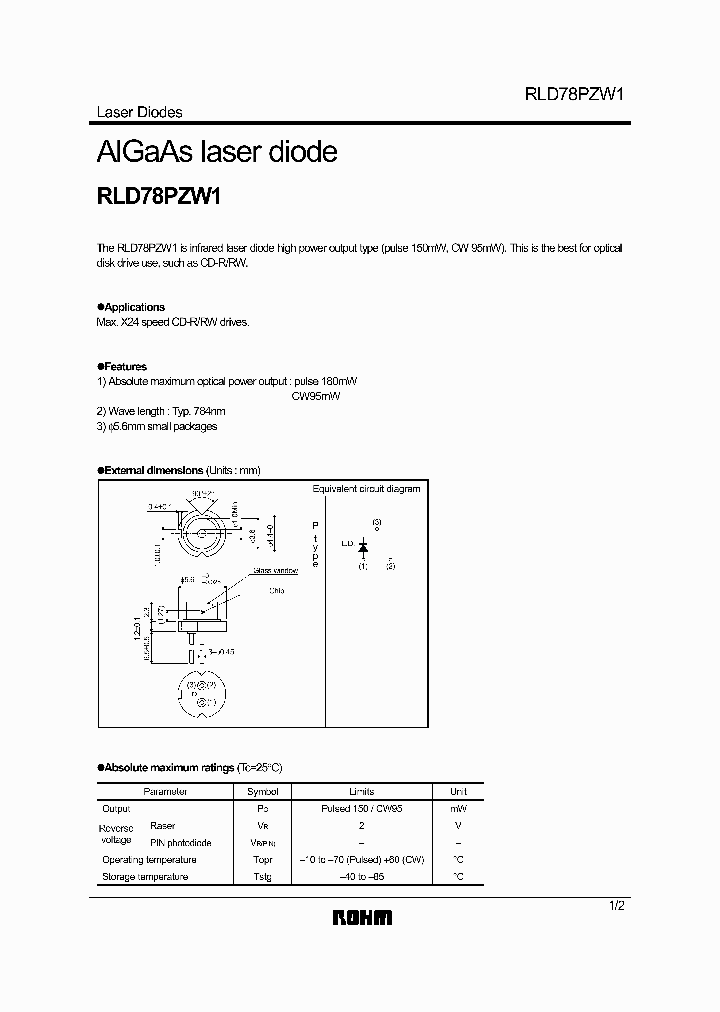 RLD78PZW1_8943709.PDF Datasheet