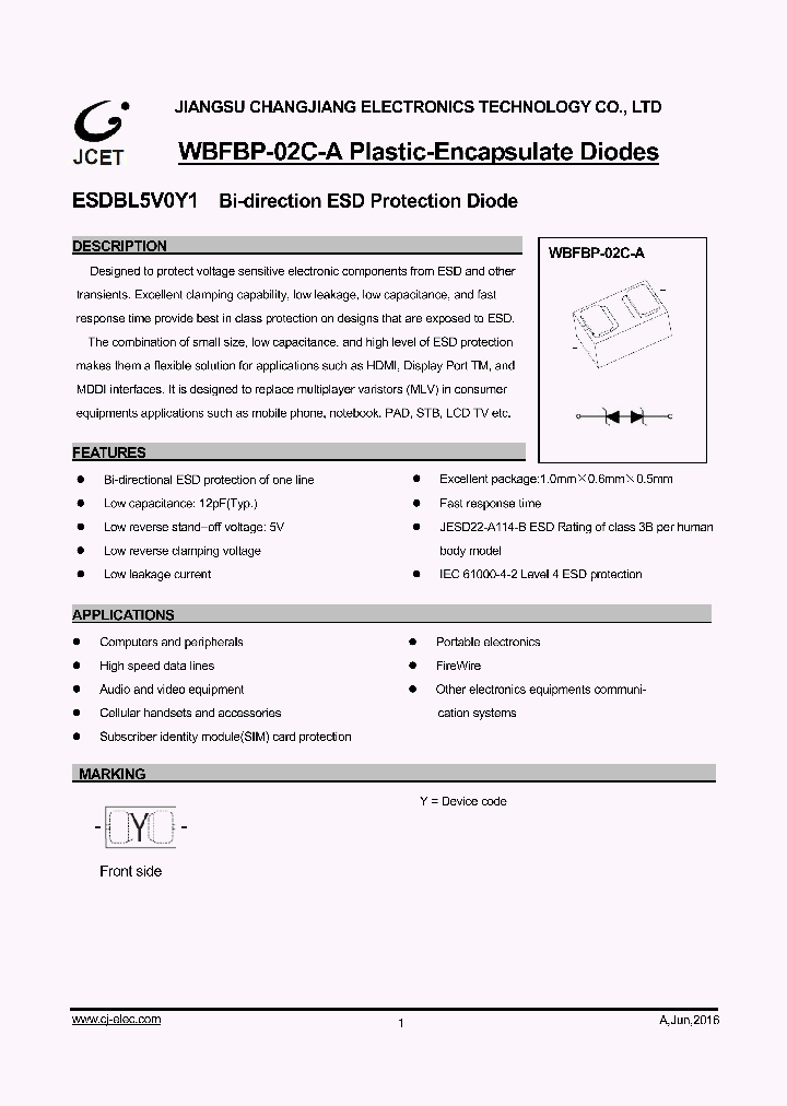 ESDBL5V0Y1_8949113.PDF Datasheet